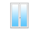 Dvoudílné balkonové dveře