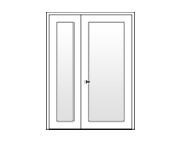 Dvoudílné vchodové dveře (pravé)