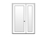 Dvoudílné vchodové dveře (levé)